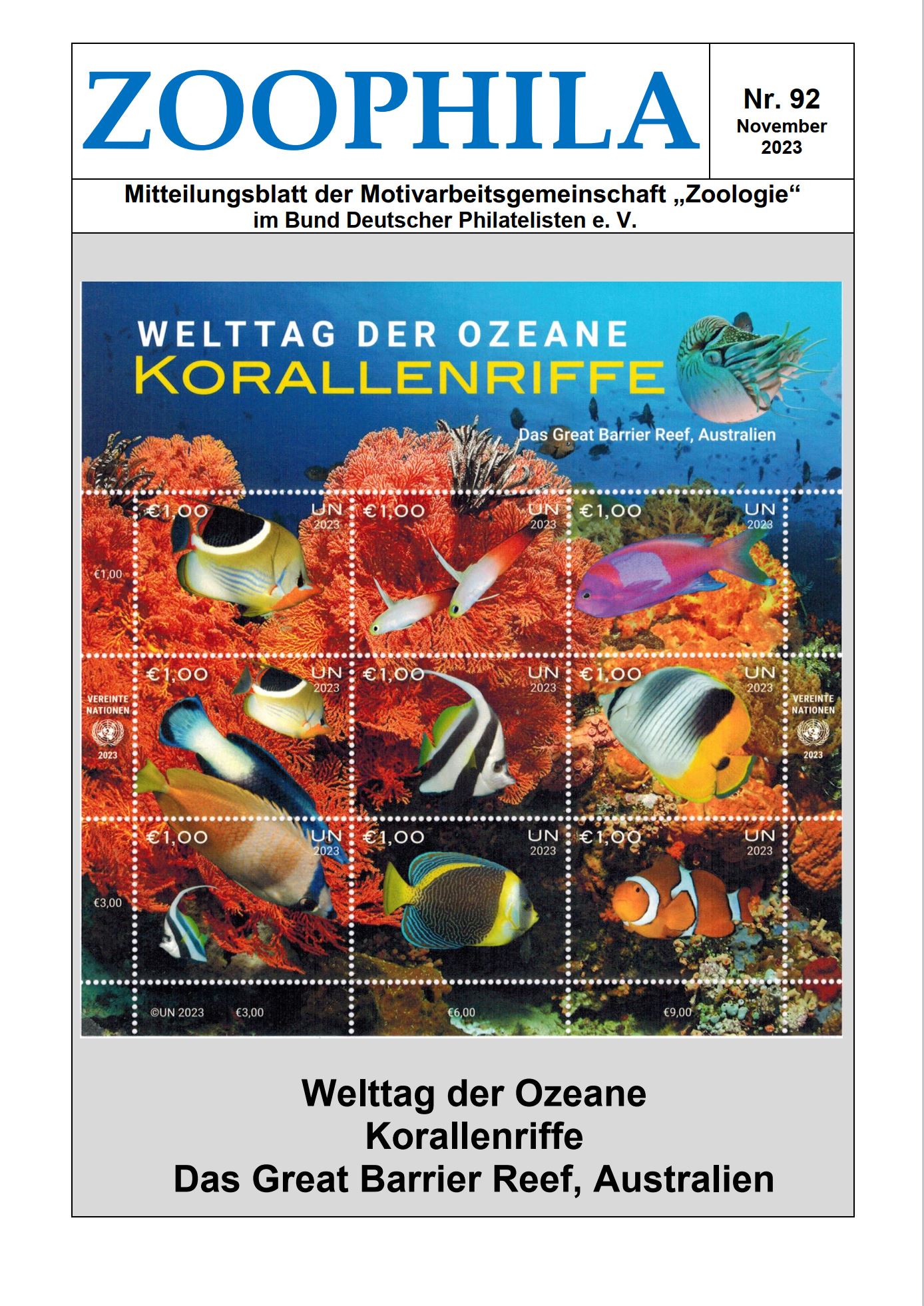 Titelbild Zoophila 92